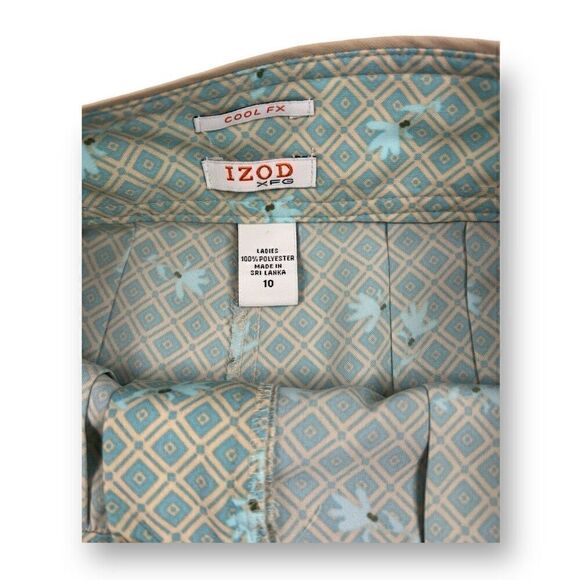 IZOD XFG Golf Pleated Culotte Shorts Size 10 - Picture 2 of 6